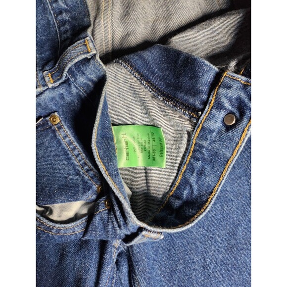 Carhartt Relaxed Fit Denim Work Jeans Men’s 46x30 Blue Heavy Duty RN 51374 - Picture 5 of 8